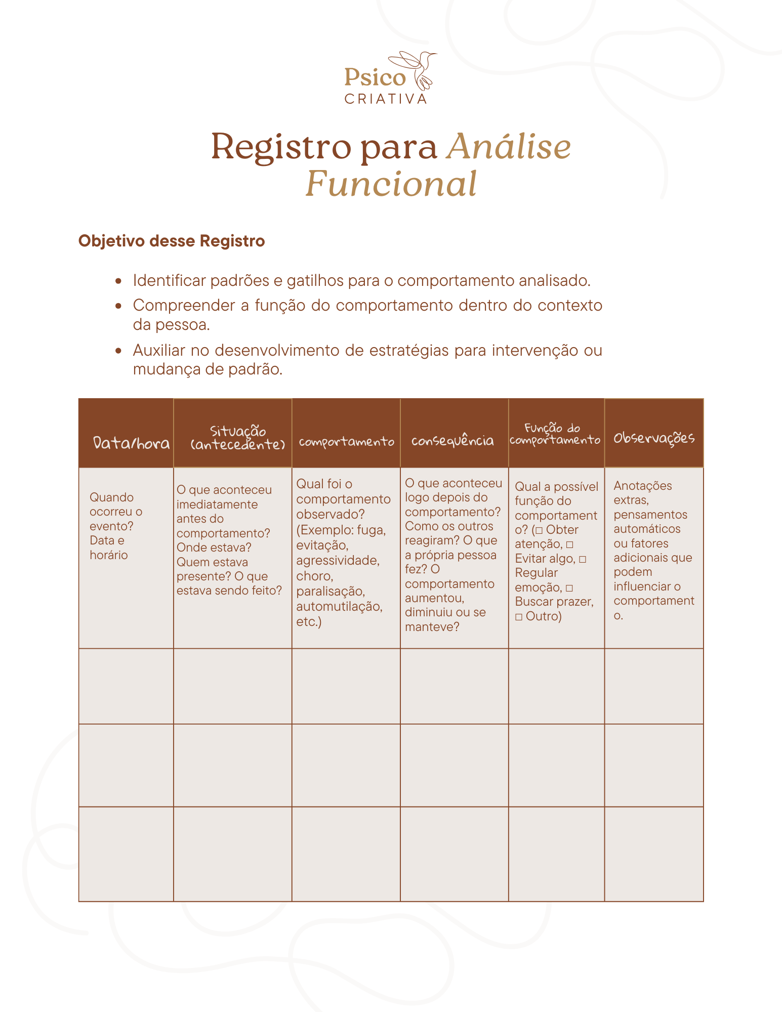 10- Registro para Análise Funcional p.1